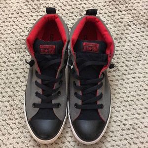 Brand New Black and Red Converse High Tops